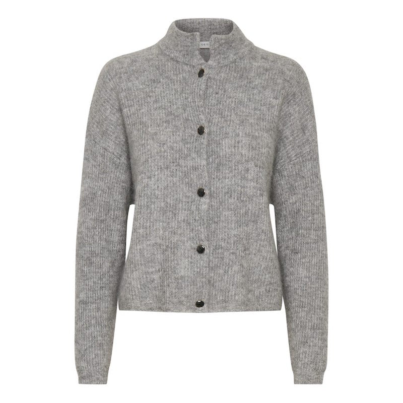 Alpha GZ Short Cardigan Light Grey Melange – byus for you