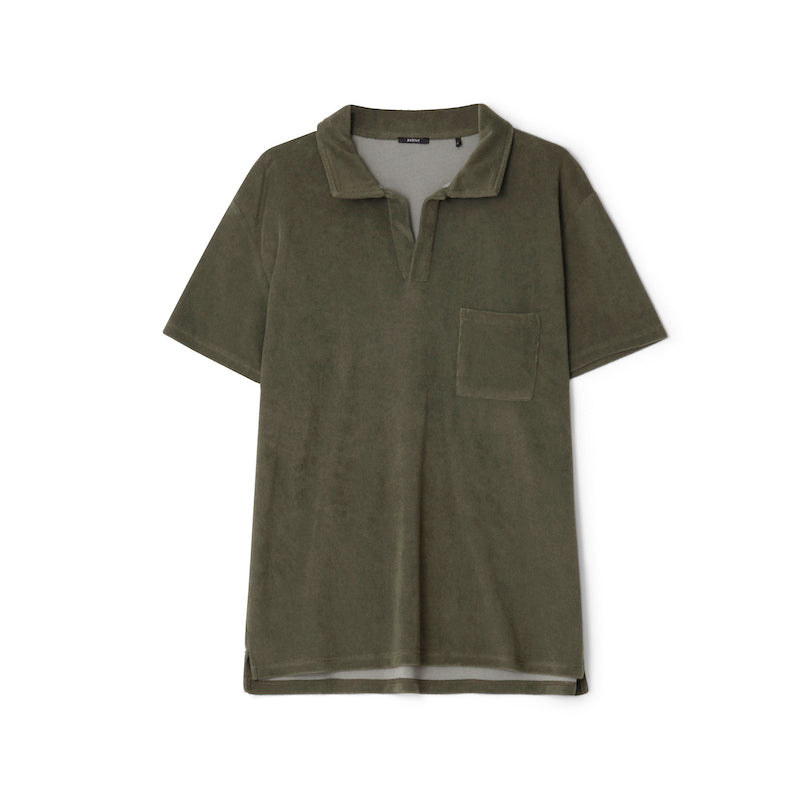 Melrose towel polo - four leaf green