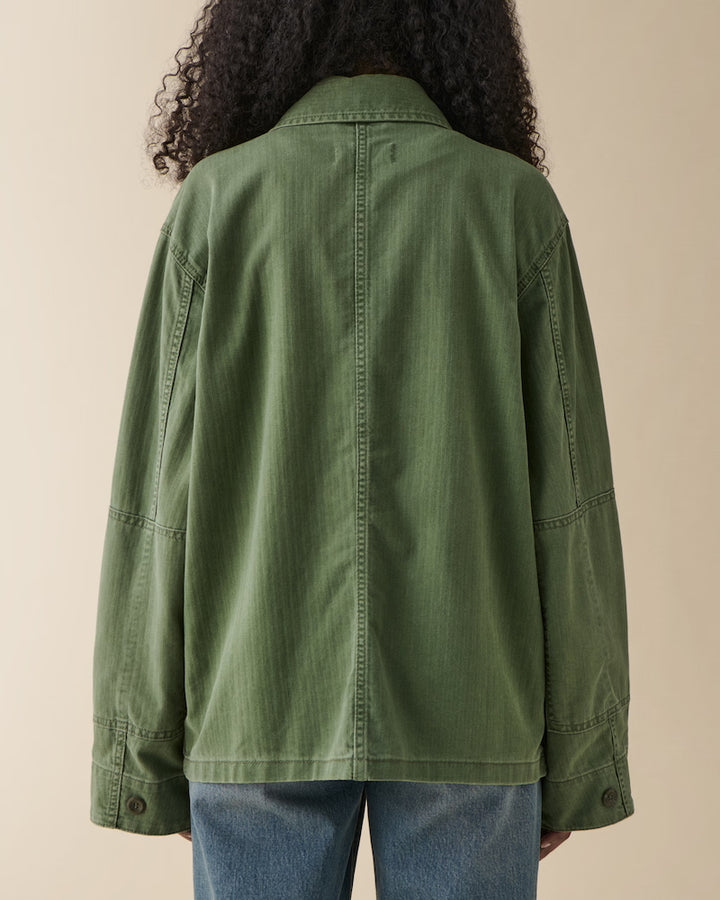 Lucy - chevron green