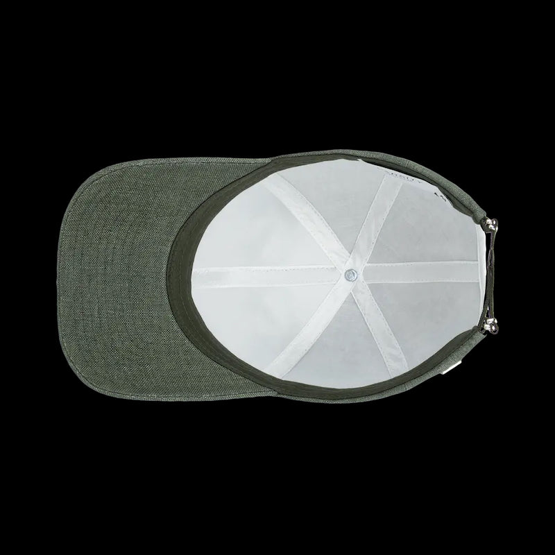 Linen sport cap- French olive