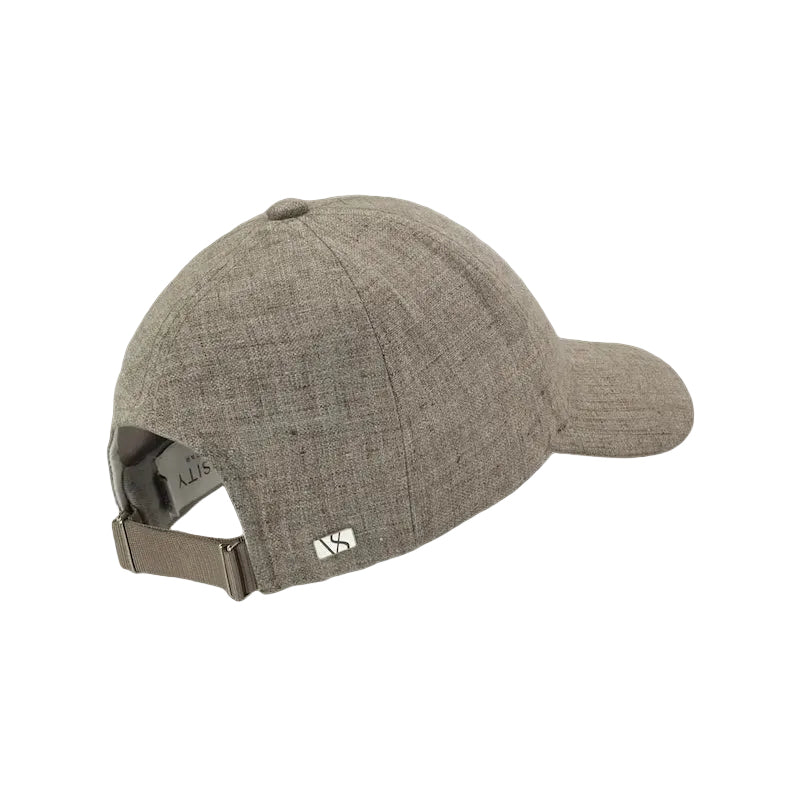 Linen sport cap- argent khaki