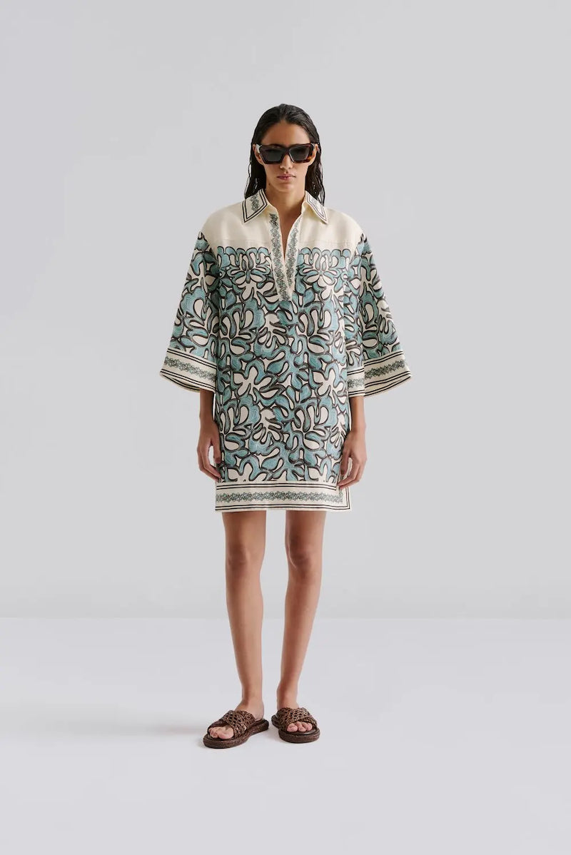 Imogen mini dress - ocean corals