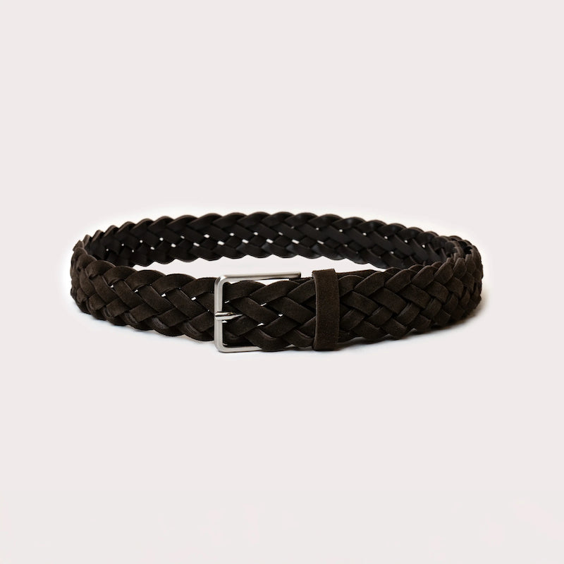 Lavaredo braided suede belt - brown
