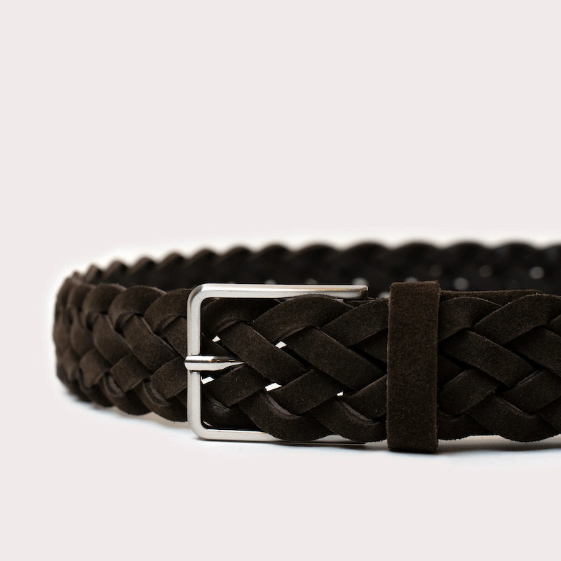 Lavaredo braided suede belt - brown