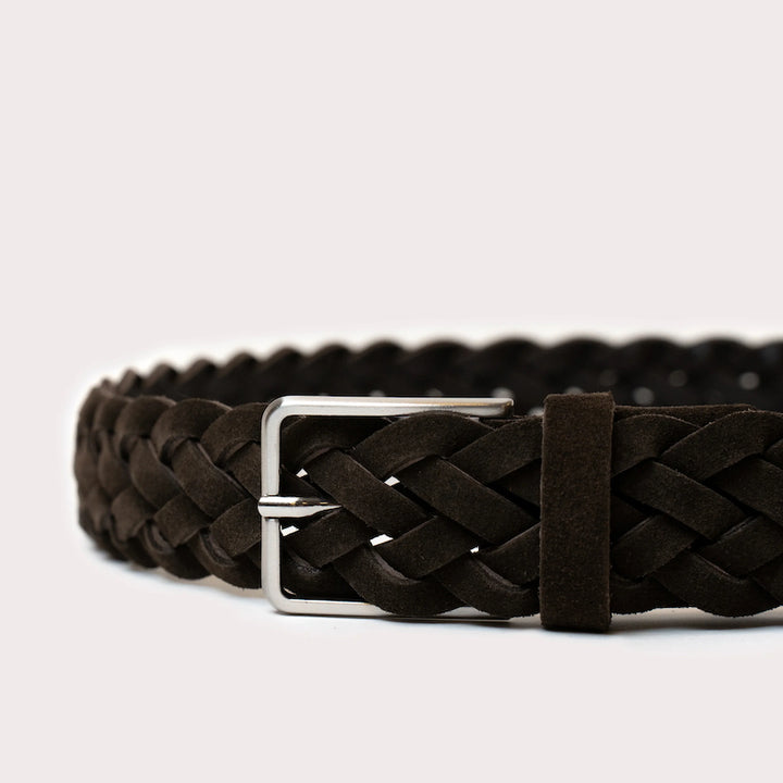 Lavaredo braided suede belt - brown