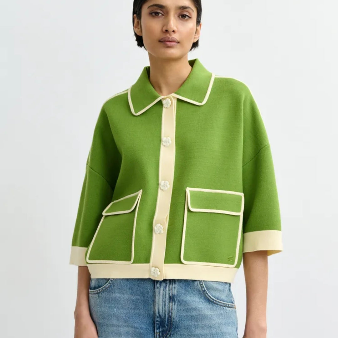 Jugly Knit Cardigan - Green