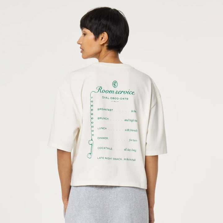 Benja T-shirt - Cosy White/Green