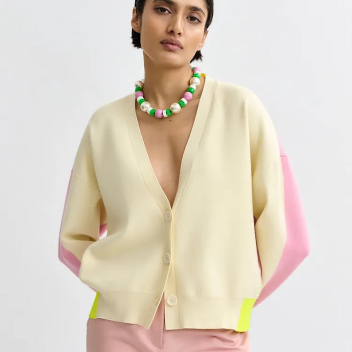 Jicolor tricolour cardigan - multi