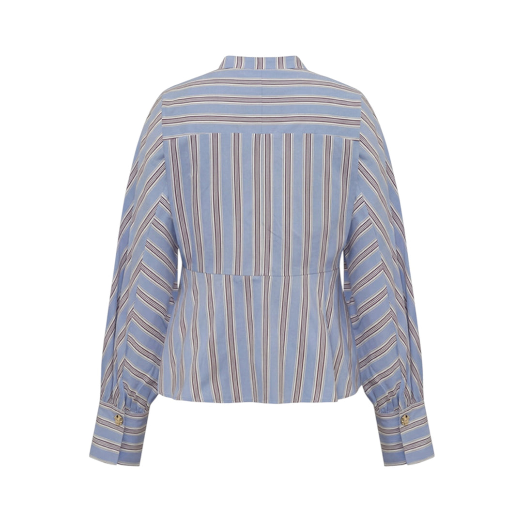 MieGO Blouse - Blue/brown stripe
