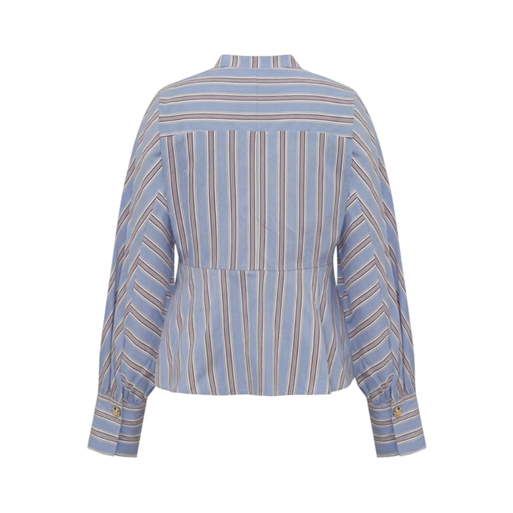 MieGO Blouse - Blue/brown stripe