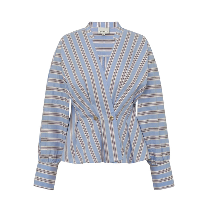 MieGO Blouse - Blue/brown stripe