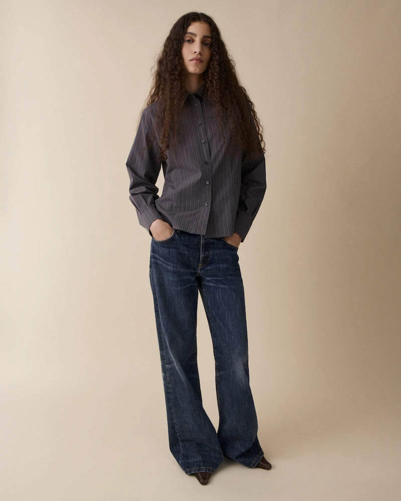 Kyoto- dark blue righe