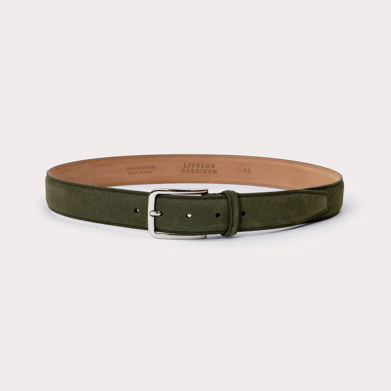 Longarone suede leather belt - green