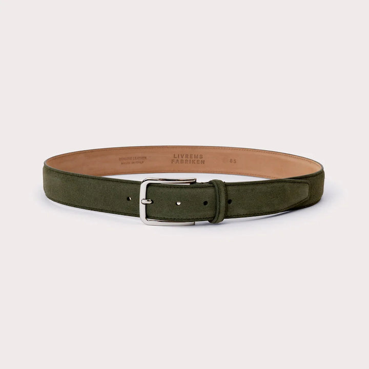 Longarone suede leather belt - green