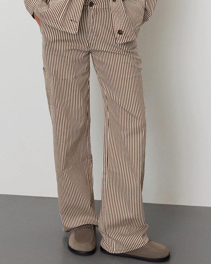 Gitte pants - light brown striped