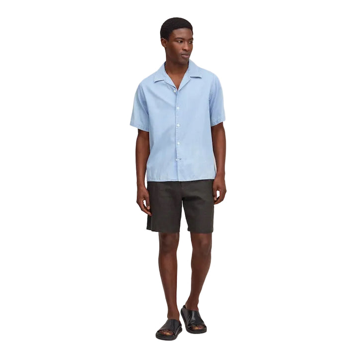 Aden linen 1454 shorts - dark army