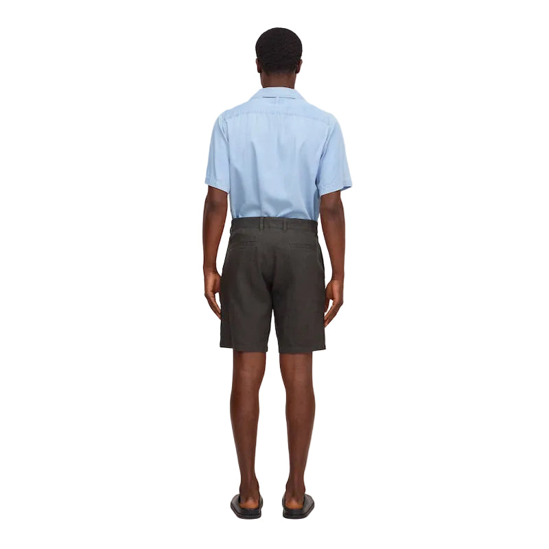 Aden linen 1454 shorts - dark army