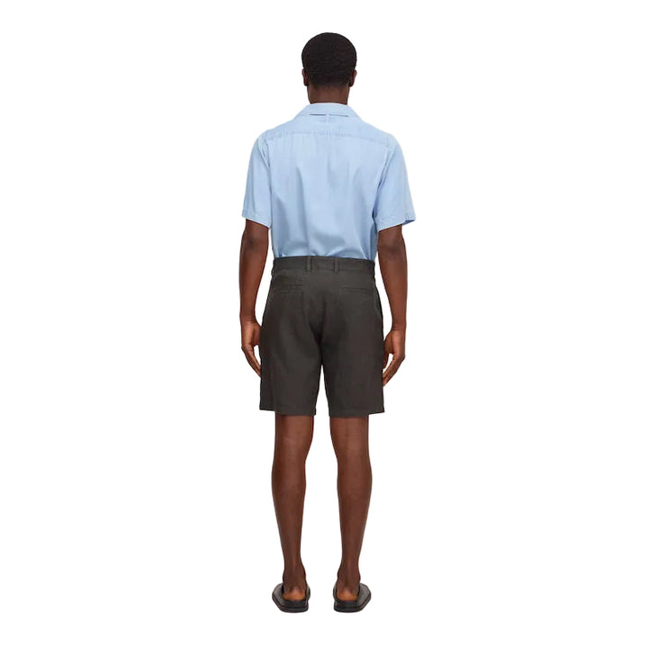 Aden linen 1454 shorts - dark army