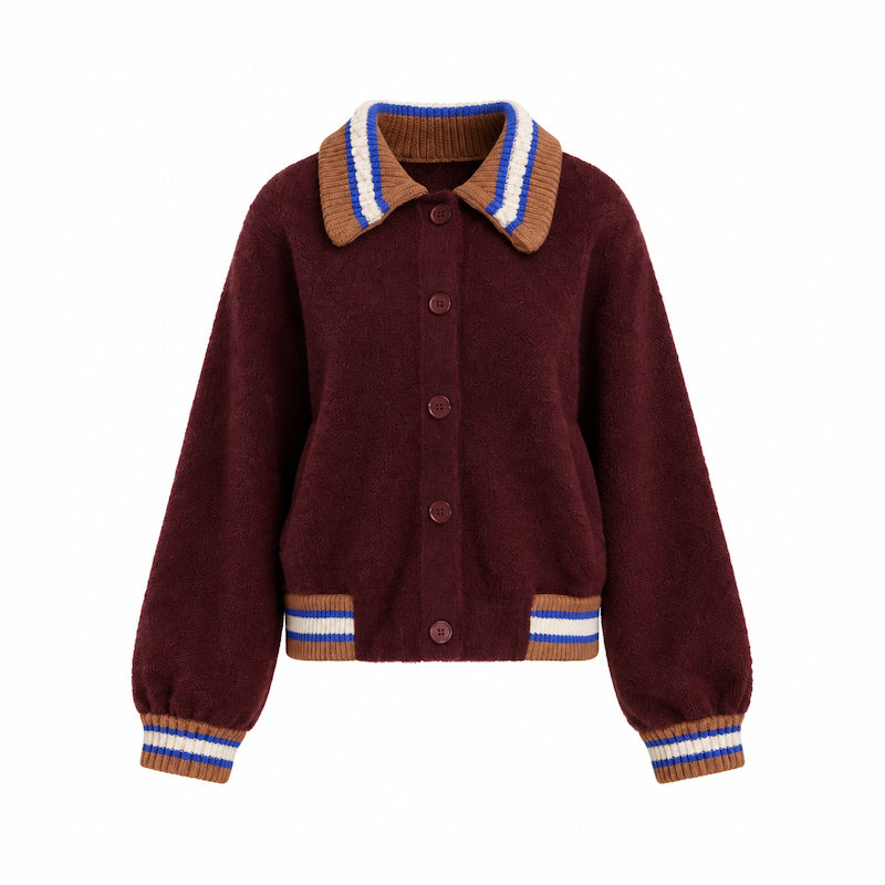 Kamore Knit Jacket - Burgundy