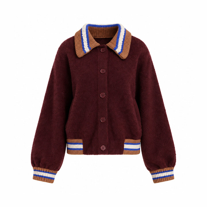 Kamore Knit Jacket - Burgundy