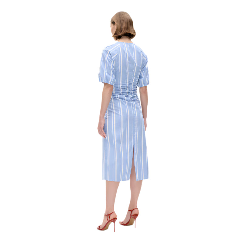 Atiya dress - breezy blue stripe