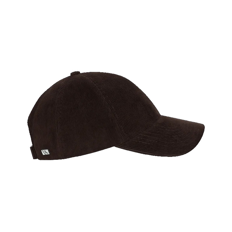 Corduroy baseball cap - mocha brown