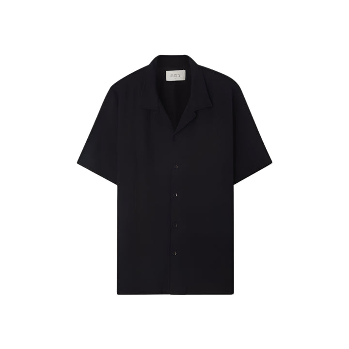 Collins shirt cotton crinkle - black