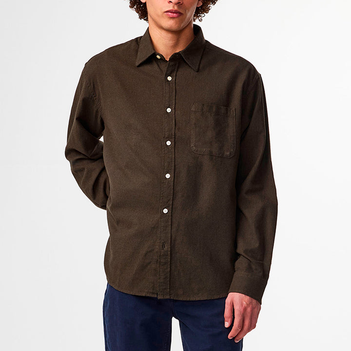 Deon flannel shirt - dark army