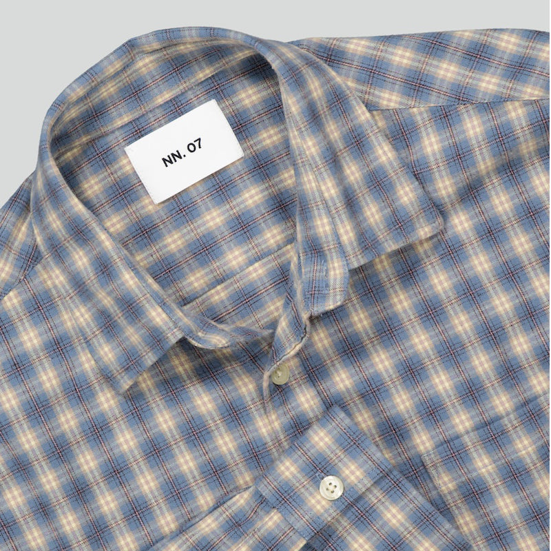 Deon flannel shirt - blue check