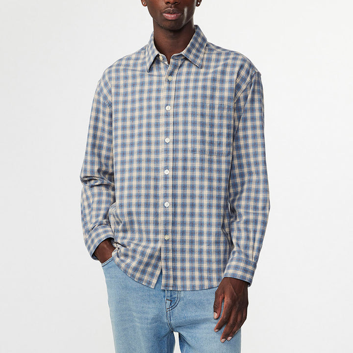 Deon flannel shirt - blue check