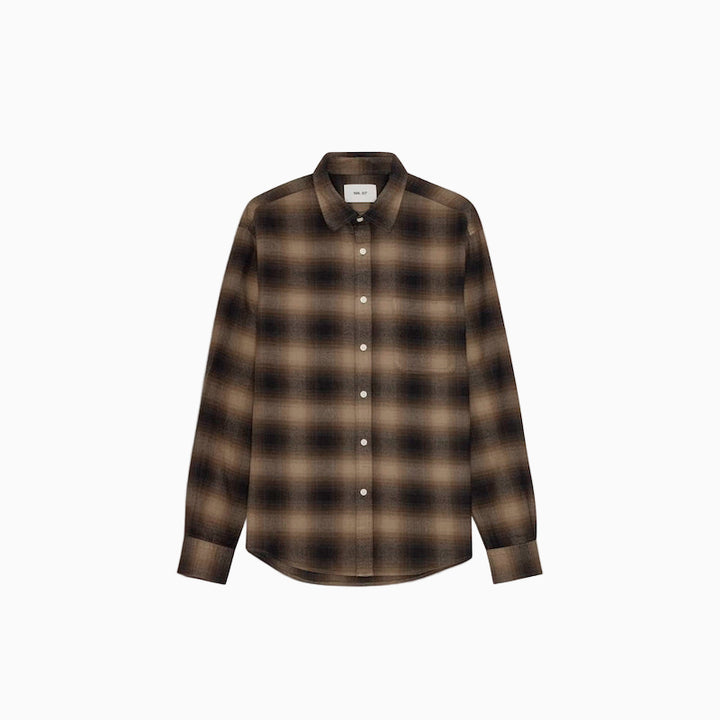 Deon flannel shirt - black check