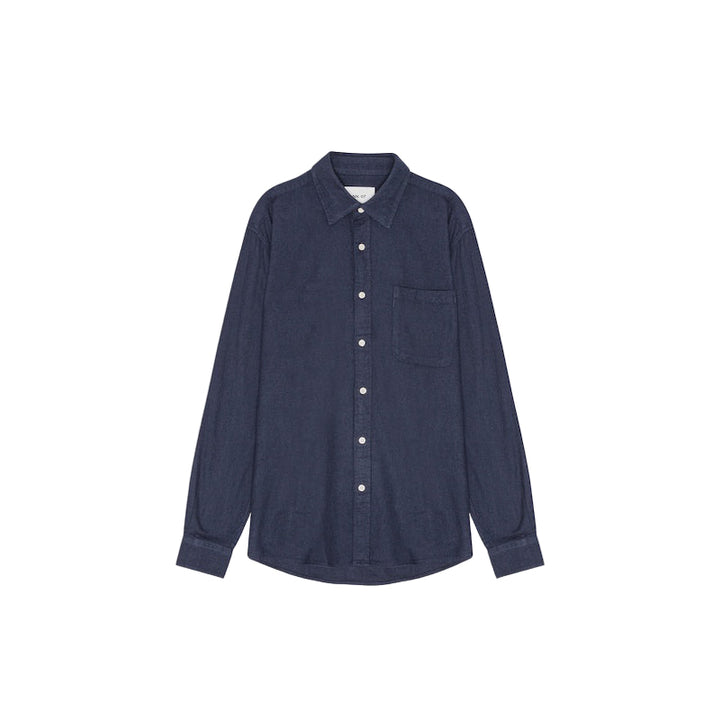 Deon flannel shirt - navy blue