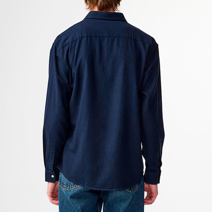 Deon flannel shirt - navy blue