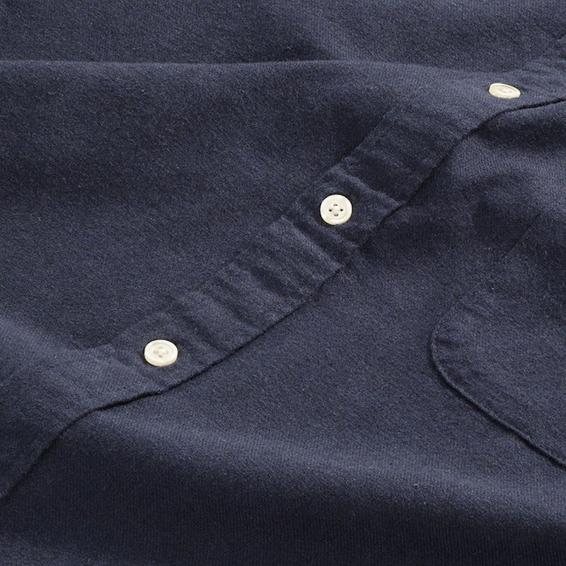 Deon flannel shirt - navy blue