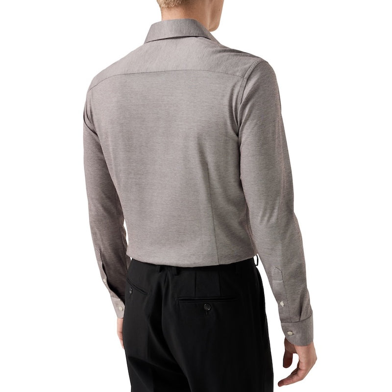 Filo di scozia knit shirt - light brown