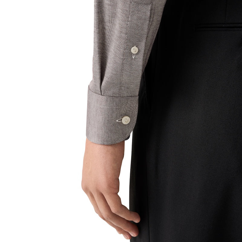 Filo di scozia knit shirt - light brown