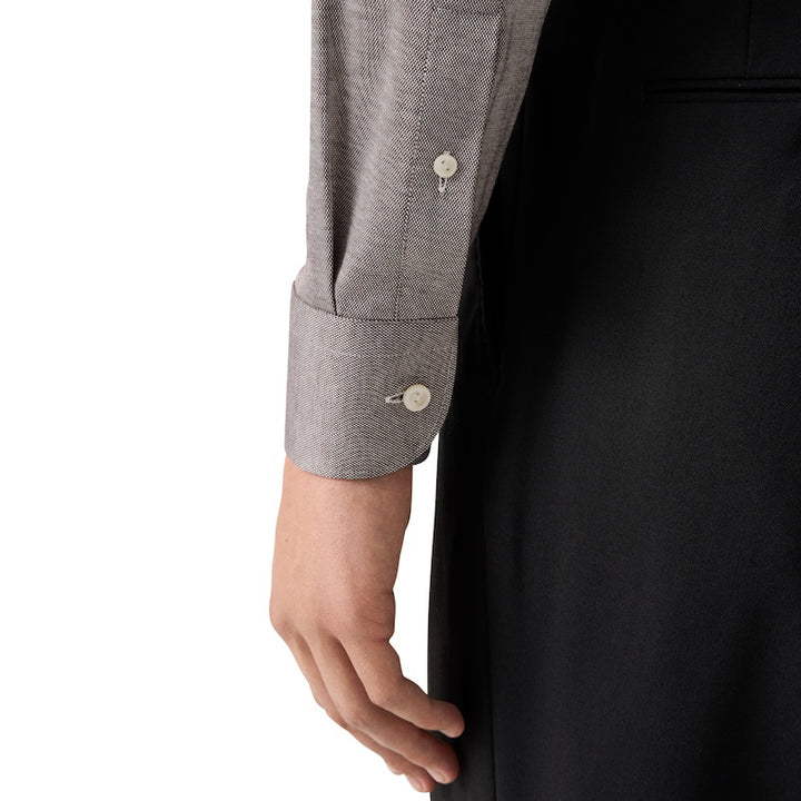 Filo di scozia knit shirt - light brown