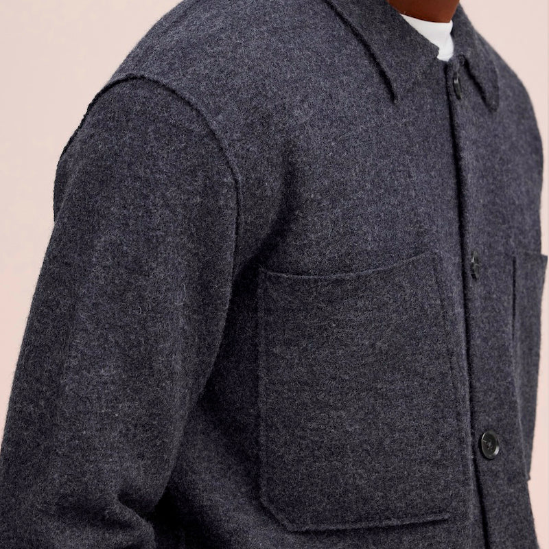 Jonas 6398 Overshirt - antracite grå melange