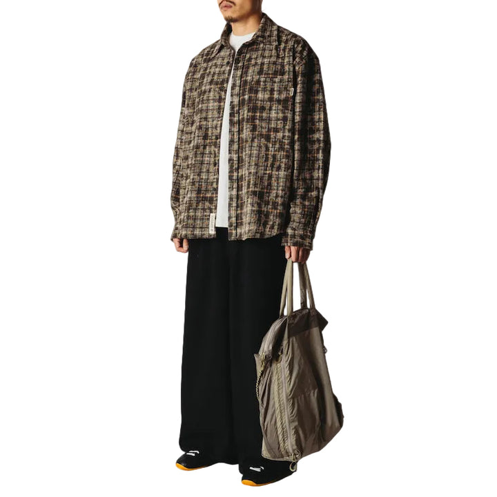 WBJong washed check shirt - honey-dark olive