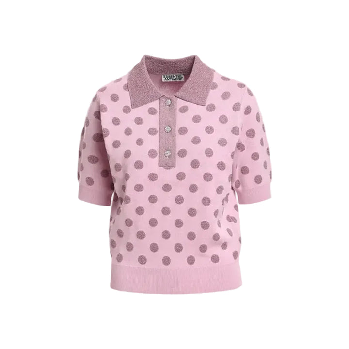Krab dotted polo - mauve/vintage pink