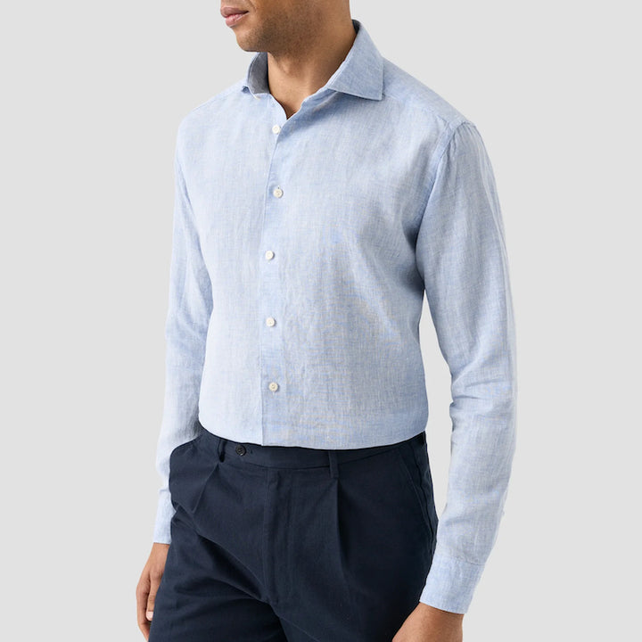 Slim fit Linen shirt - light blue