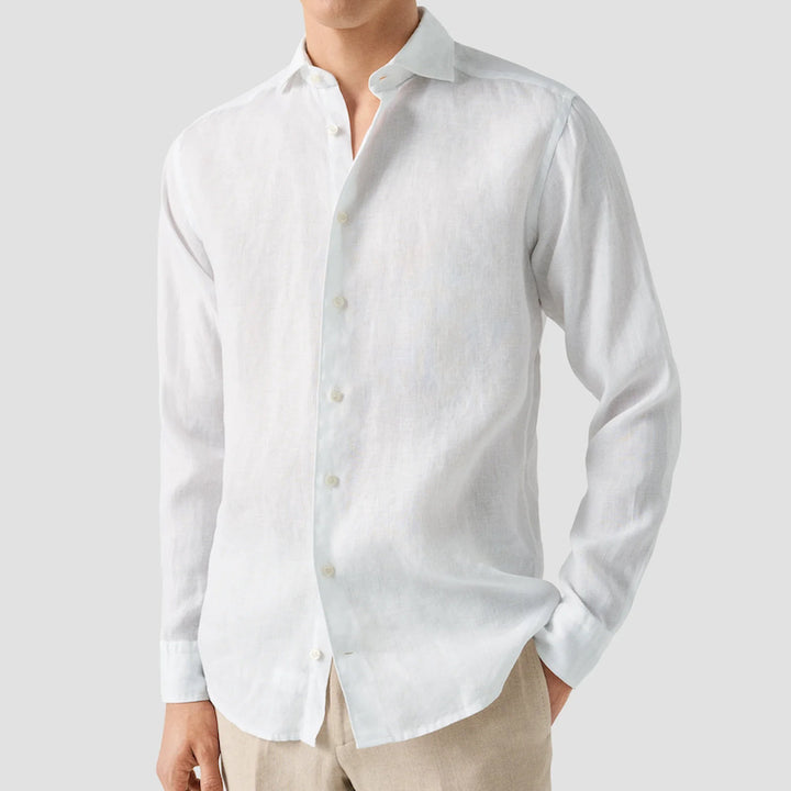 Slim fit Linen shirt - white