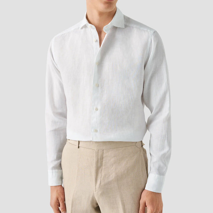 Slim fit Linen shirt - white