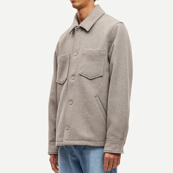 Pally shirt jacket - elephant skin