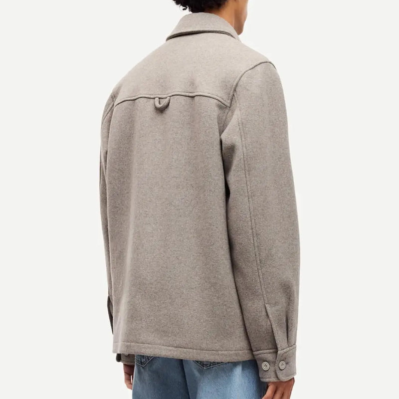 Pally shirt jacket - elephant skin