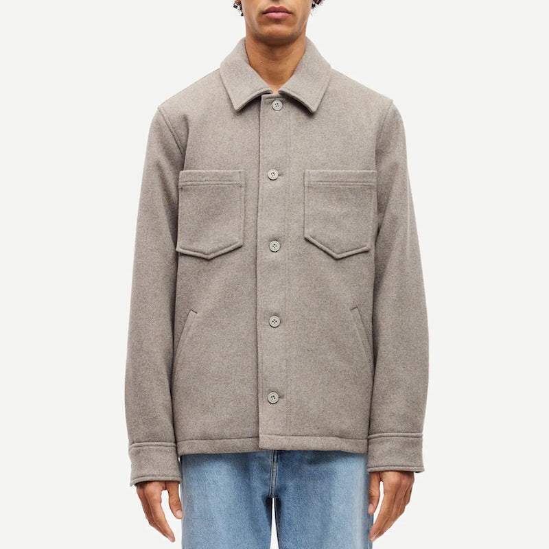 Pally shirt jacket - elephant skin