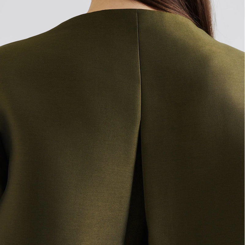 Ruthie cropped blouse - olive