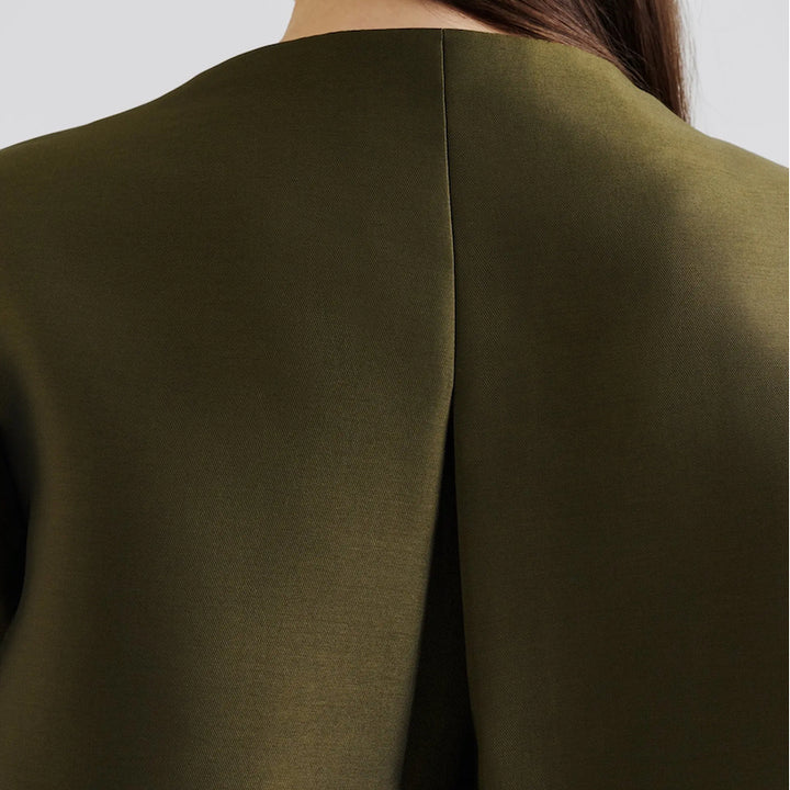 Ruthie cropped blouse - olive