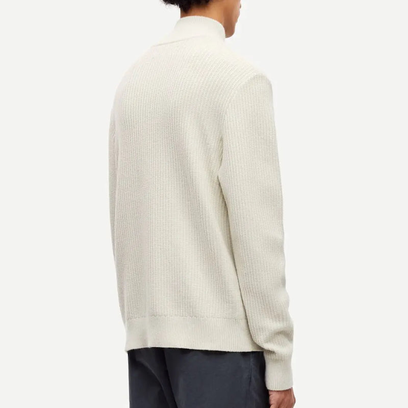 sadem zip cardigan - silver birch