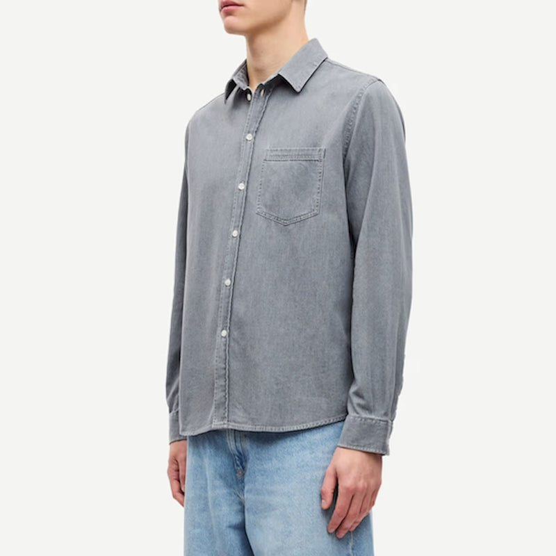 SaRyan p shirt - light grey chambray